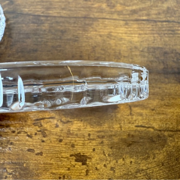 2 Vintage Crystal Glass Star Coasters Barware Vamp Gothic Granny Cottage Trinket - Picture 3 of 6